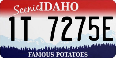 ID license plate 1T7275E