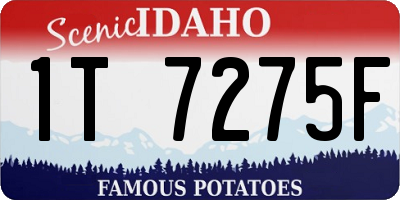 ID license plate 1T7275F