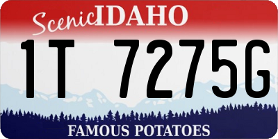 ID license plate 1T7275G