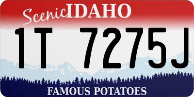 ID license plate 1T7275J