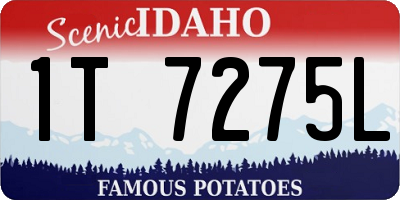 ID license plate 1T7275L
