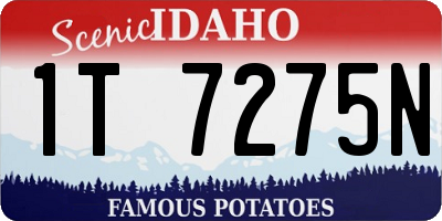ID license plate 1T7275N