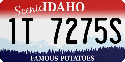 ID license plate 1T7275S