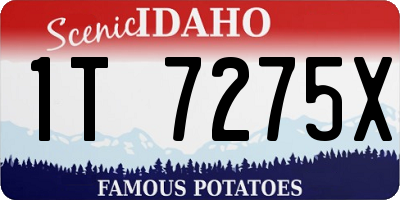 ID license plate 1T7275X