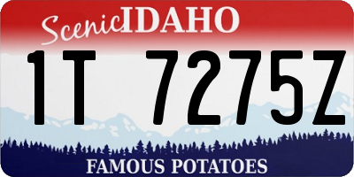 ID license plate 1T7275Z