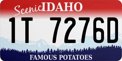 ID license plate 1T7276D