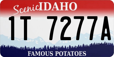 ID license plate 1T7277A