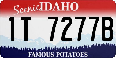 ID license plate 1T7277B