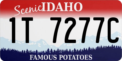 ID license plate 1T7277C