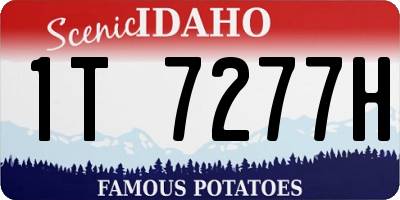 ID license plate 1T7277H