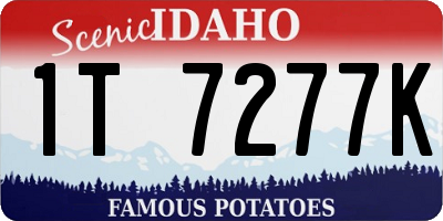 ID license plate 1T7277K