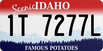 ID license plate 1T7277L