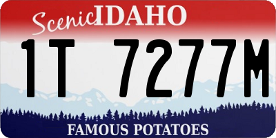 ID license plate 1T7277M