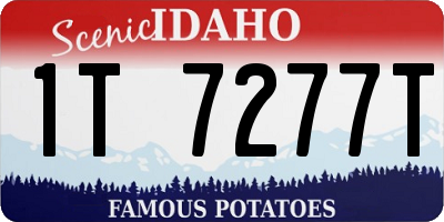 ID license plate 1T7277T