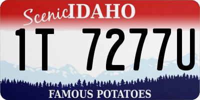 ID license plate 1T7277U