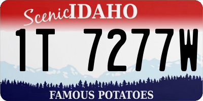 ID license plate 1T7277W