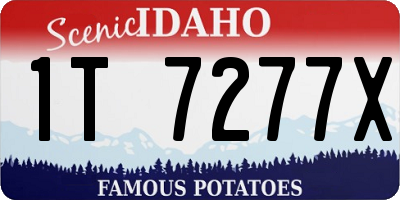 ID license plate 1T7277X