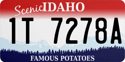 ID license plate 1T7278A