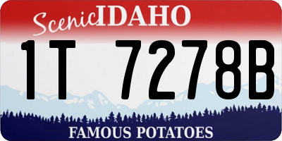 ID license plate 1T7278B