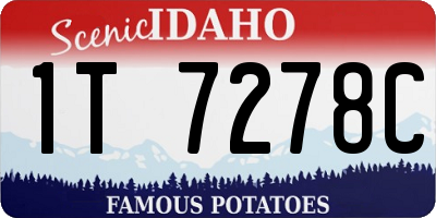 ID license plate 1T7278C