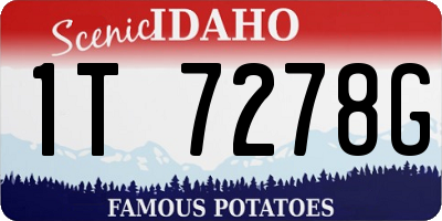 ID license plate 1T7278G