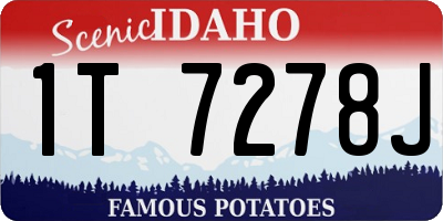 ID license plate 1T7278J