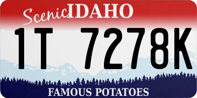 ID license plate 1T7278K
