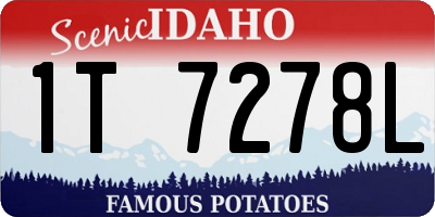 ID license plate 1T7278L