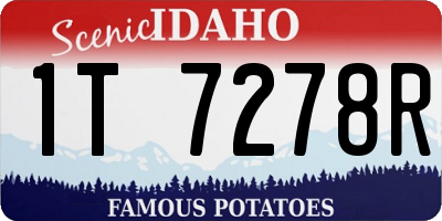 ID license plate 1T7278R