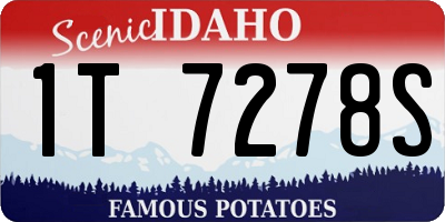ID license plate 1T7278S