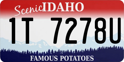 ID license plate 1T7278U
