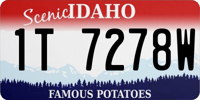 ID license plate 1T7278W