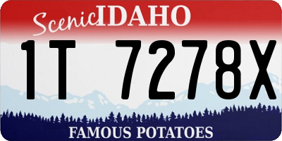 ID license plate 1T7278X