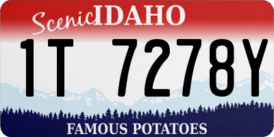 ID license plate 1T7278Y