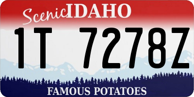 ID license plate 1T7278Z
