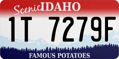 ID license plate 1T7279F