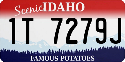 ID license plate 1T7279J