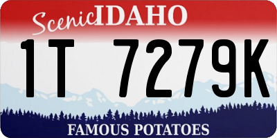 ID license plate 1T7279K