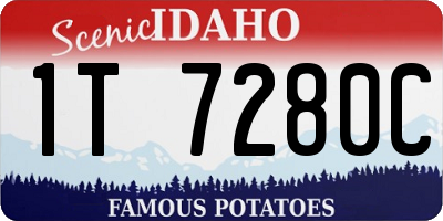 ID license plate 1T7280C