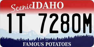 ID license plate 1T7280M
