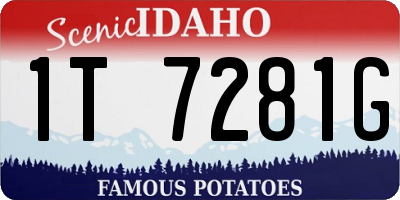 ID license plate 1T7281G