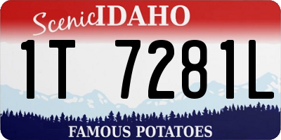 ID license plate 1T7281L