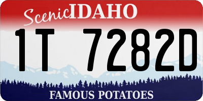 ID license plate 1T7282D
