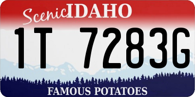 ID license plate 1T7283G