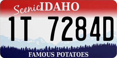 ID license plate 1T7284D
