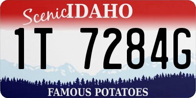 ID license plate 1T7284G