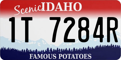 ID license plate 1T7284R