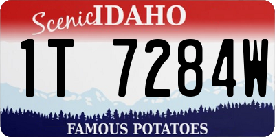 ID license plate 1T7284W