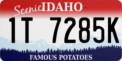 ID license plate 1T7285K