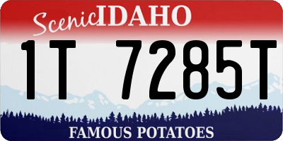 ID license plate 1T7285T